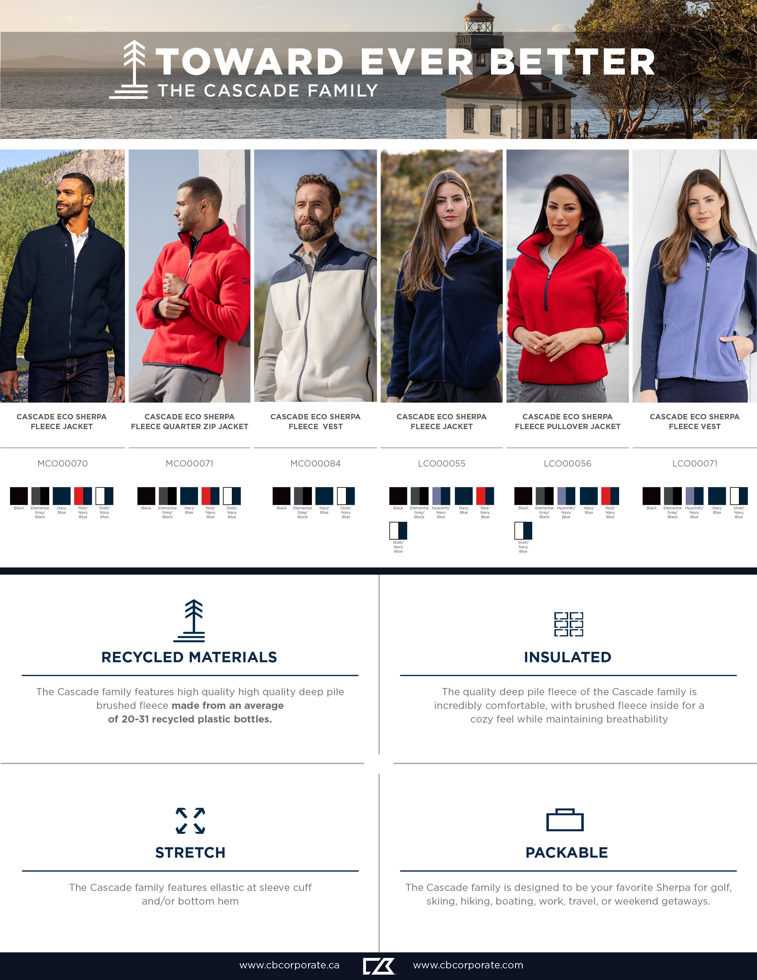 Cutter & Buck Cascade Epic Comfort Recycled Sherpa Fleece Mens Quarter Zip Jacket 1