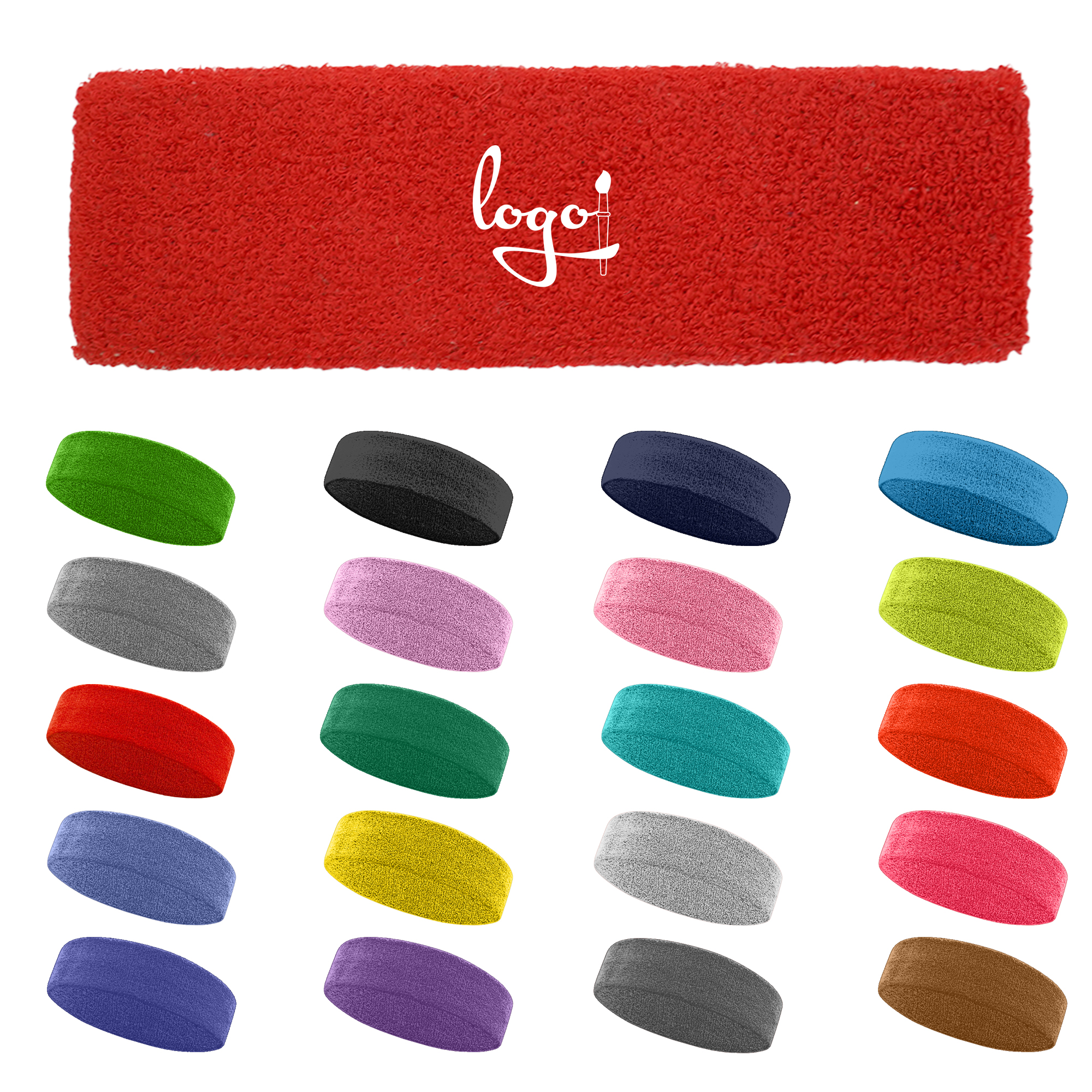 Sweat Wicking Soft Colored Athletic Headbands 2