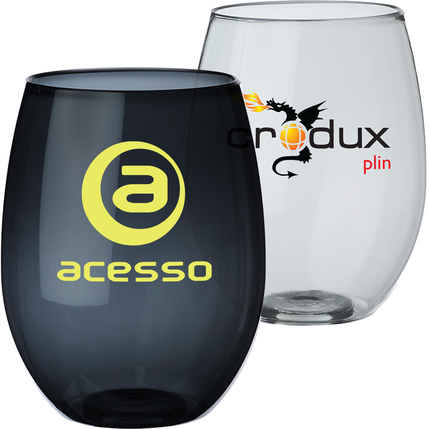 Recycled Plastic 16 oz. Stemless Wine Glass 2