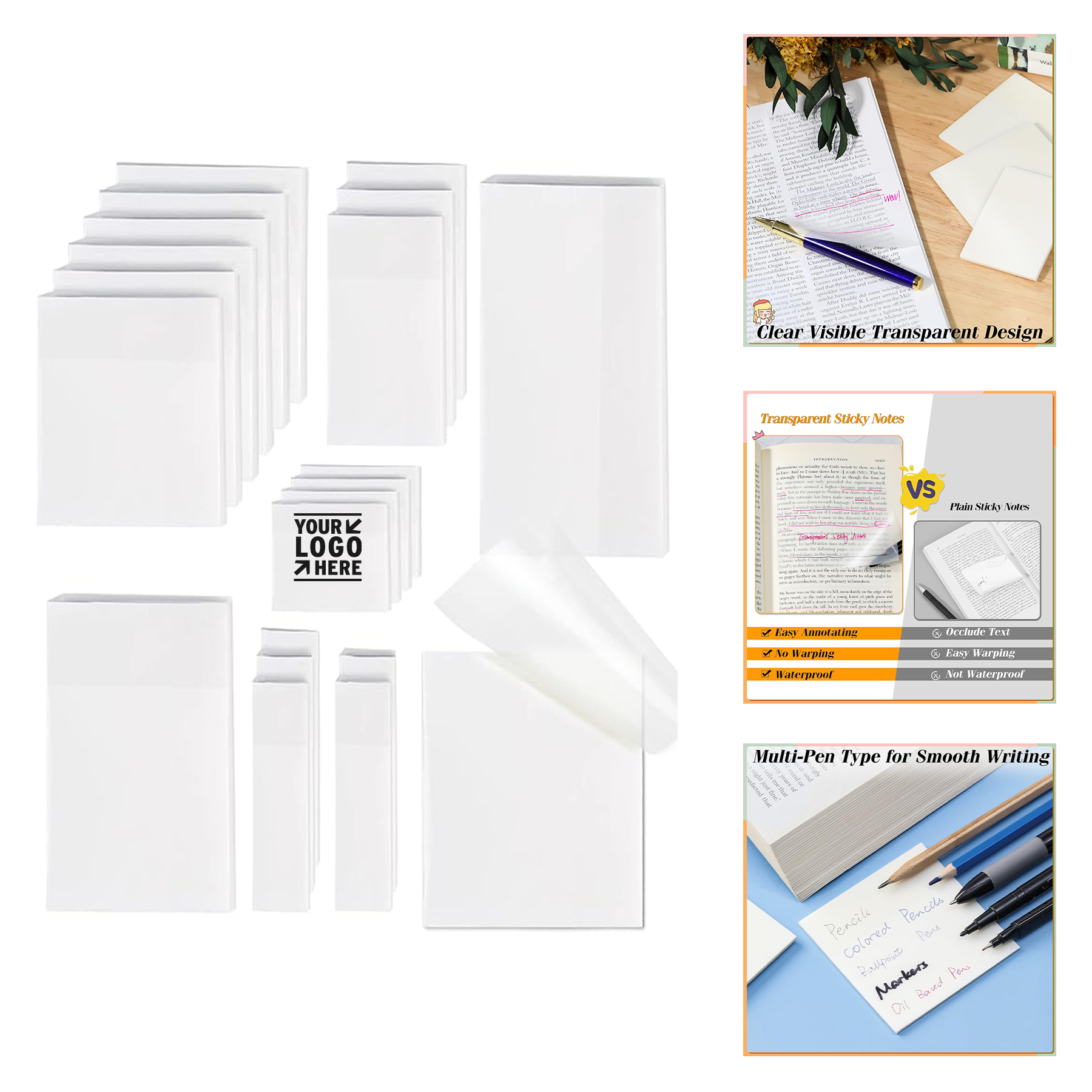 Clear Sticky Notes Pad 2