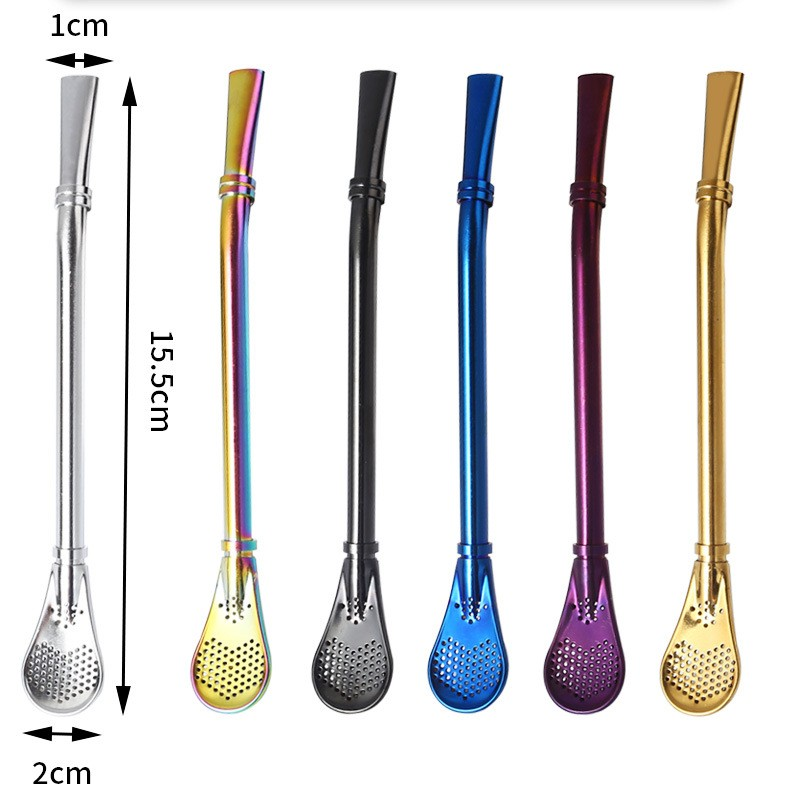 Stainless Steel Straw Filter Spoon 5