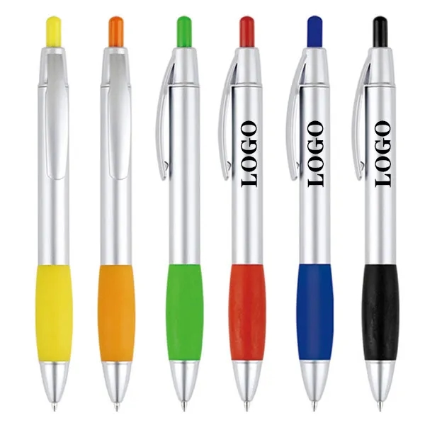 Rubber Grip Plastic Ballpoint Pen 6