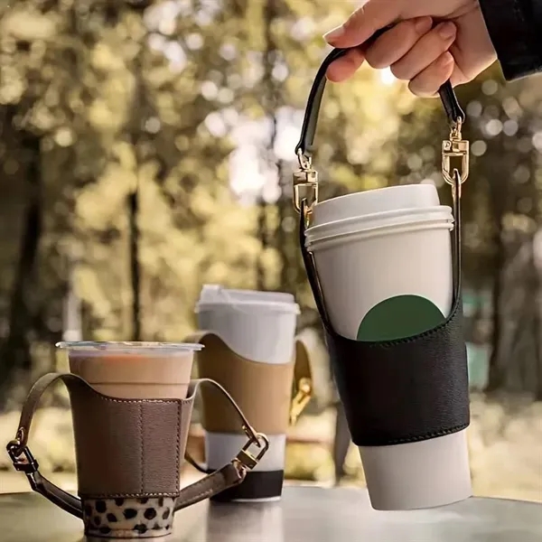 PU Leather Coffee Cup Carrier 5