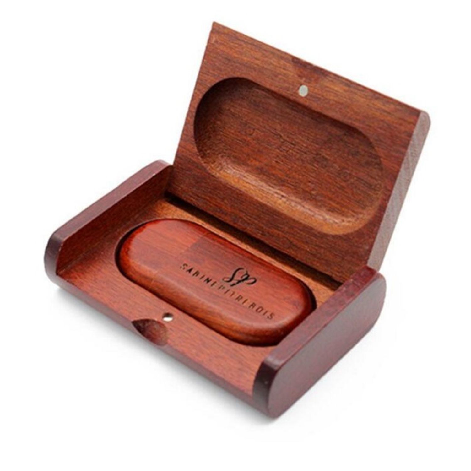 Wooden Capsule Style USB flash drive with magnetic closure 3