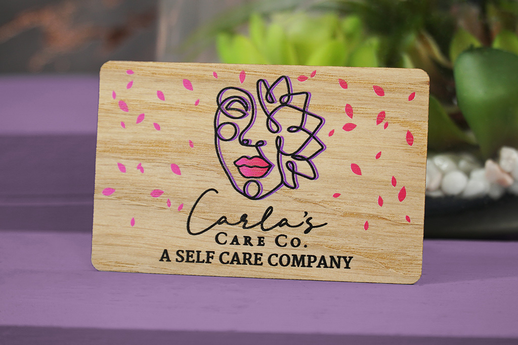 White Oak Wood Business Cards 9