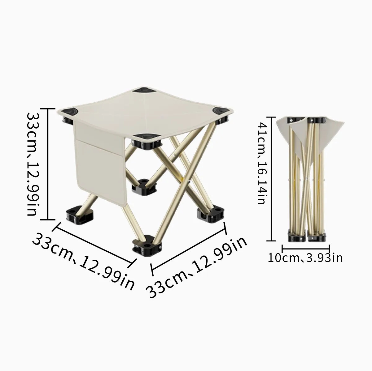 Foldable Outdoor Camping Chair With Pouch & Side Pocket 3