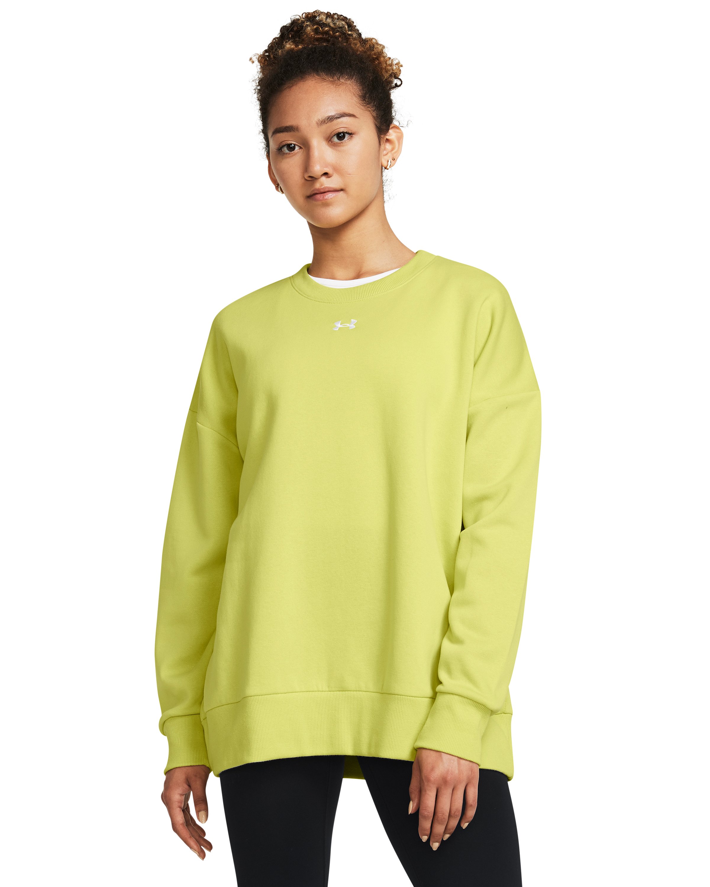 UA Rival Fleece Oversized Women's Crew, custom hoodie or sweatshirt with logo imprint 17