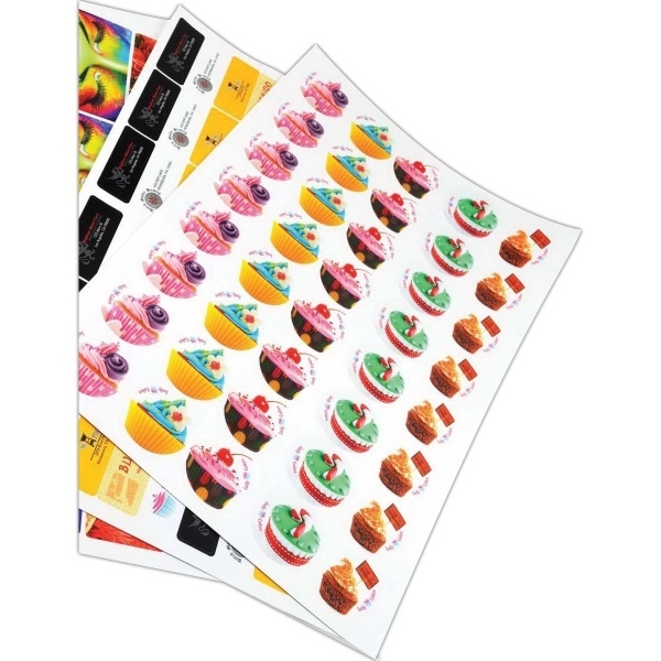 Sheet Stickers-1" x 2-5/8" Round Corner (60 per sheet) 4