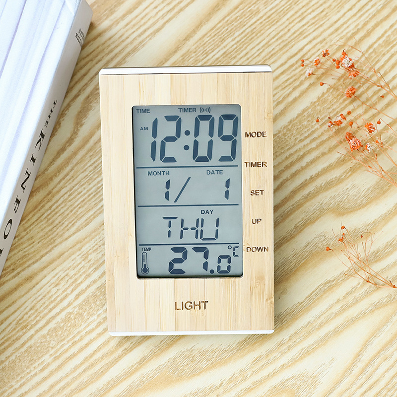 Bamboo Desk Clock 4