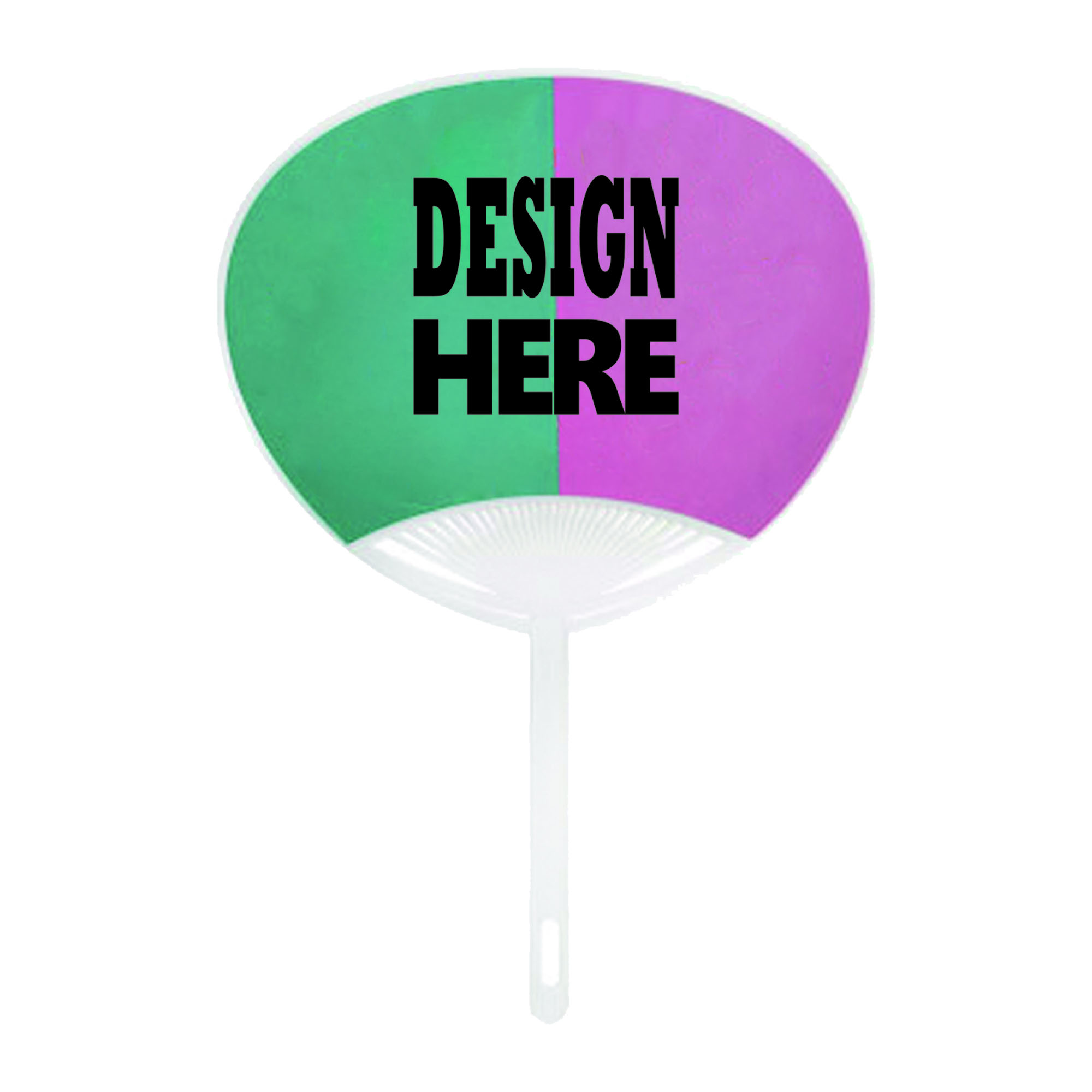 Plastic Advertising Hand Fan Full Color 2