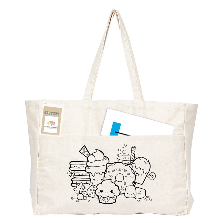 Colouring Delton Canvas Large Shopper, custom tote bag with logo imprint 4
