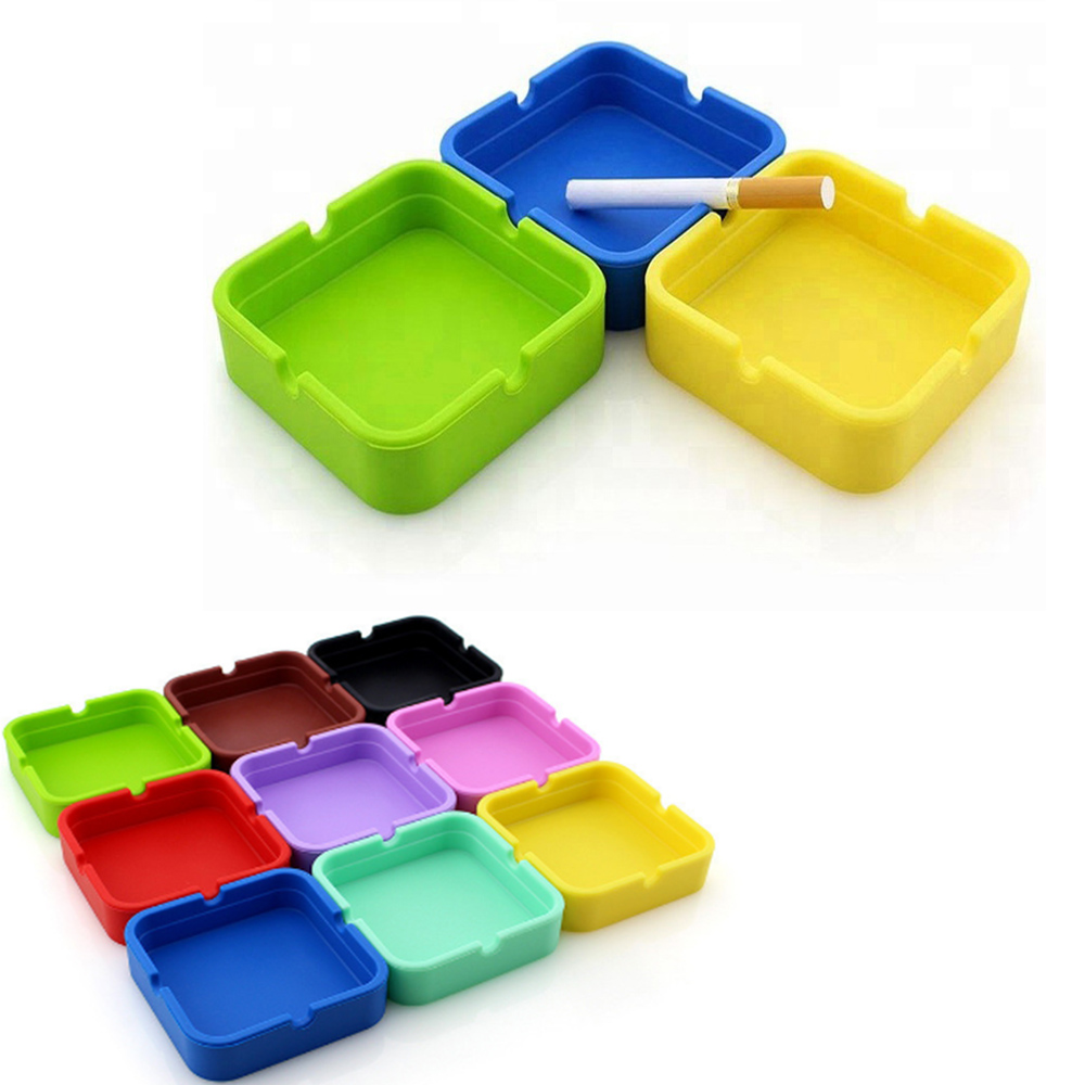 Square Silicone Ashtray 1
