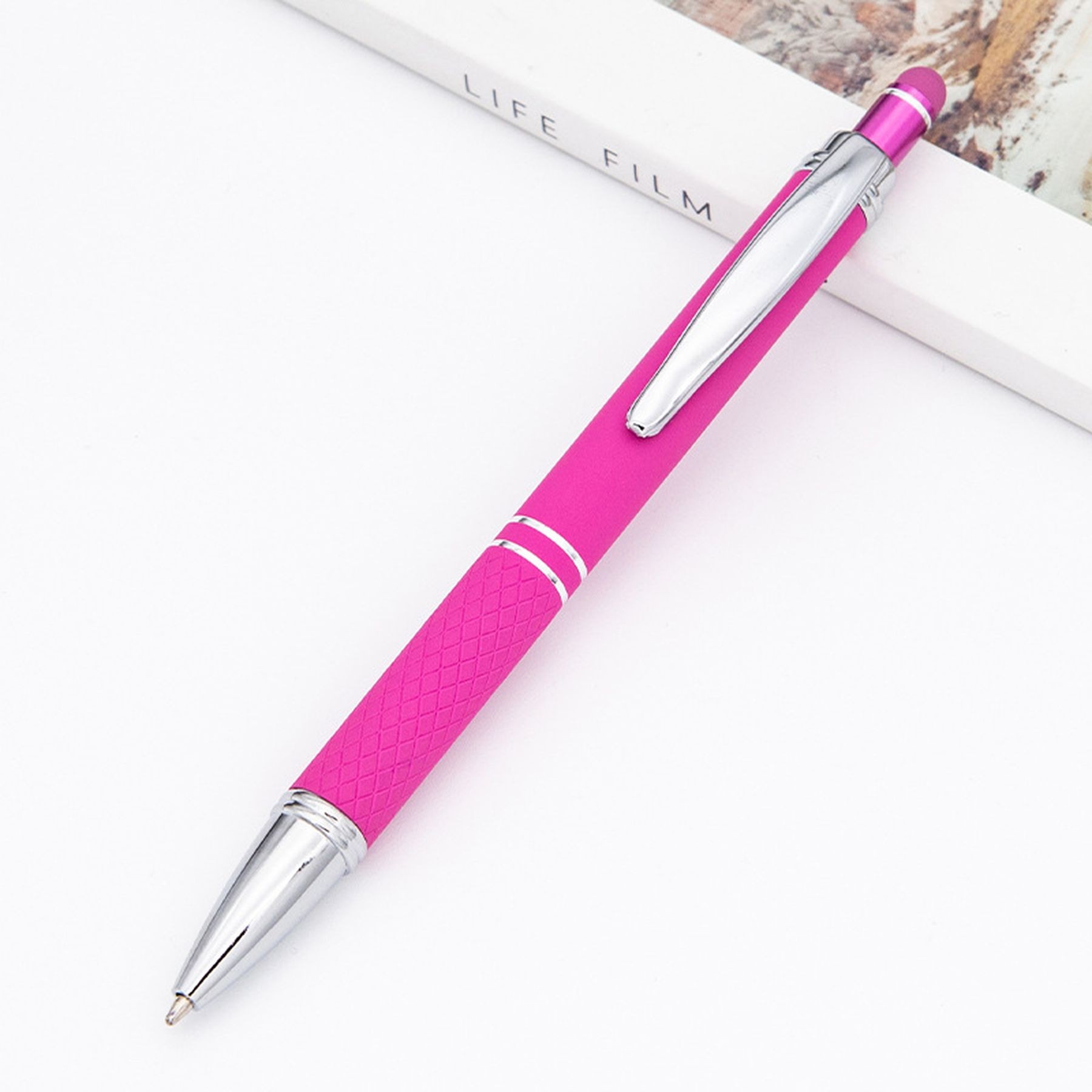 Soft Touch Diamond Stylus Pen With Rose Gold Trim 15