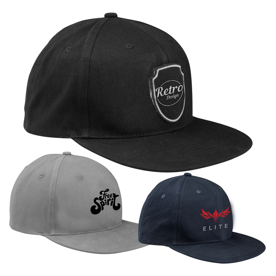 Riverton Structured Flat Brim Cotton Cap 1