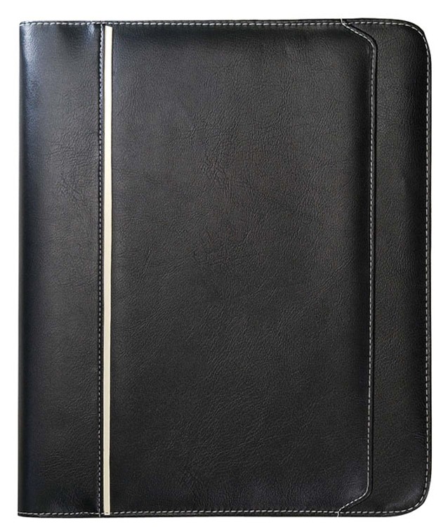 Leatherette Zippered Binder Padfolio 3