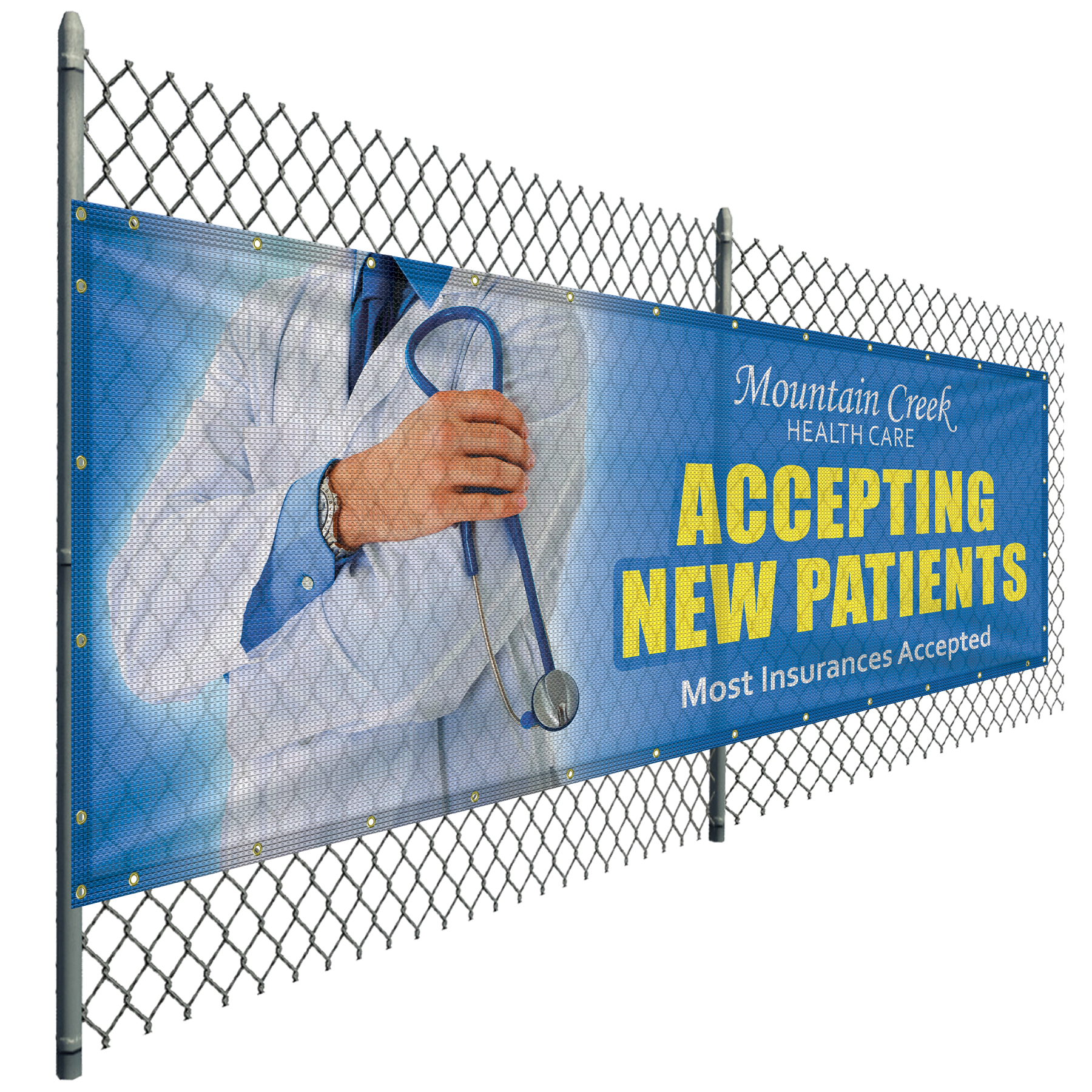 4' x 12' Premium Polyester Mesh Banner 14