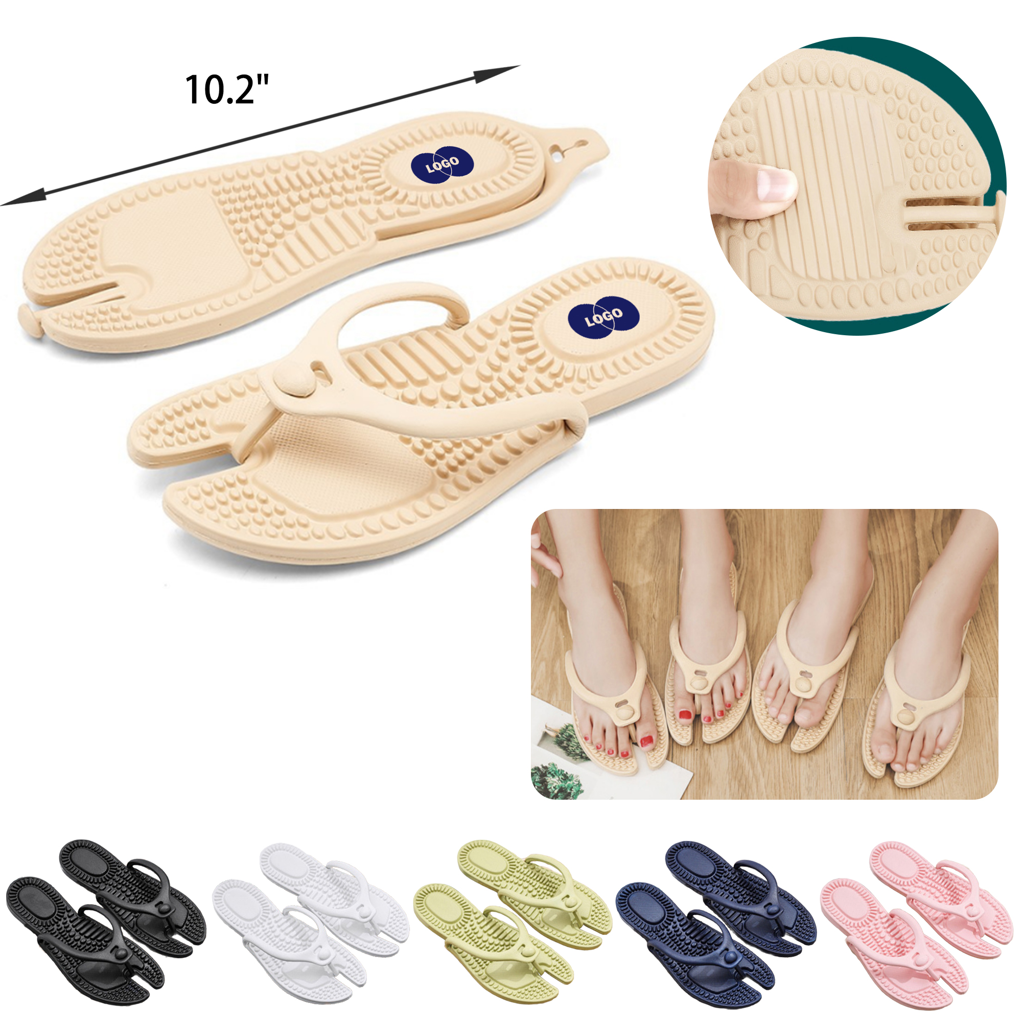 MOQ 50 PCS Stylish EVA Folding Flip Flop 3