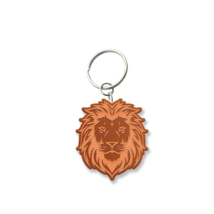 Customized Solid Iron Keychain with Shiny Copper Plating
