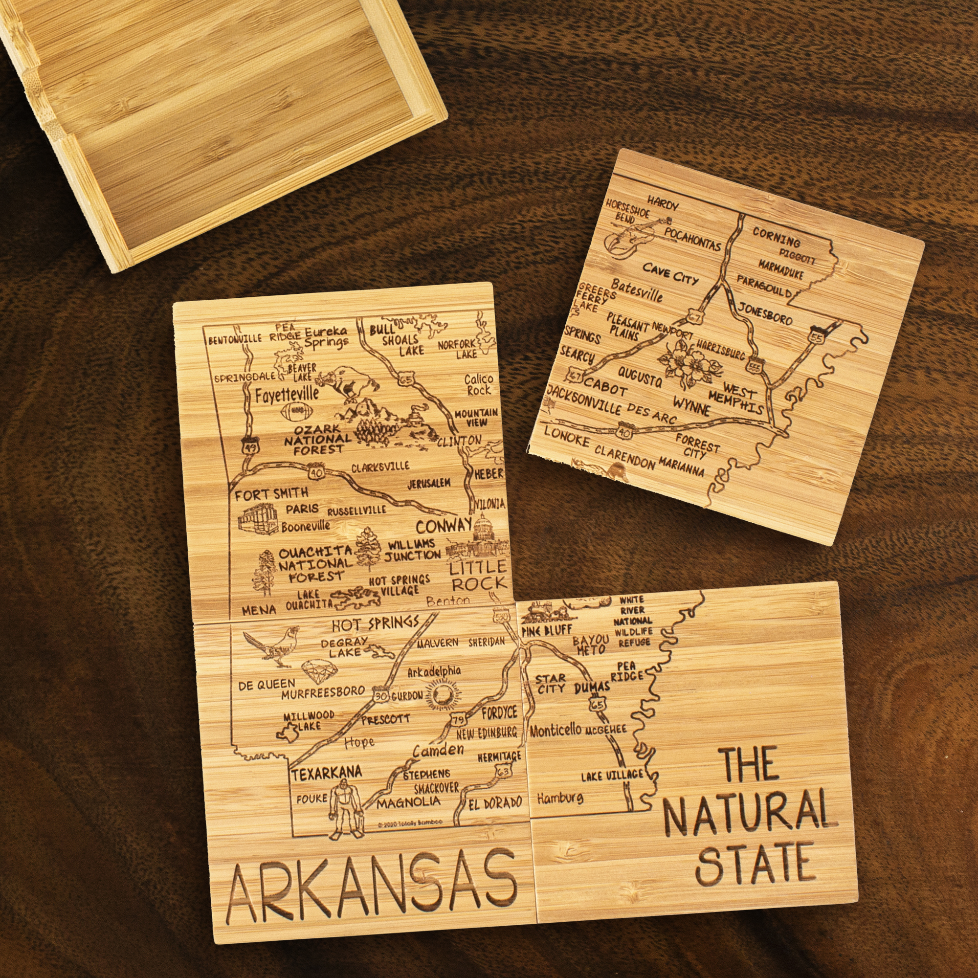 Arkansas Puzzle Coaster Set 6