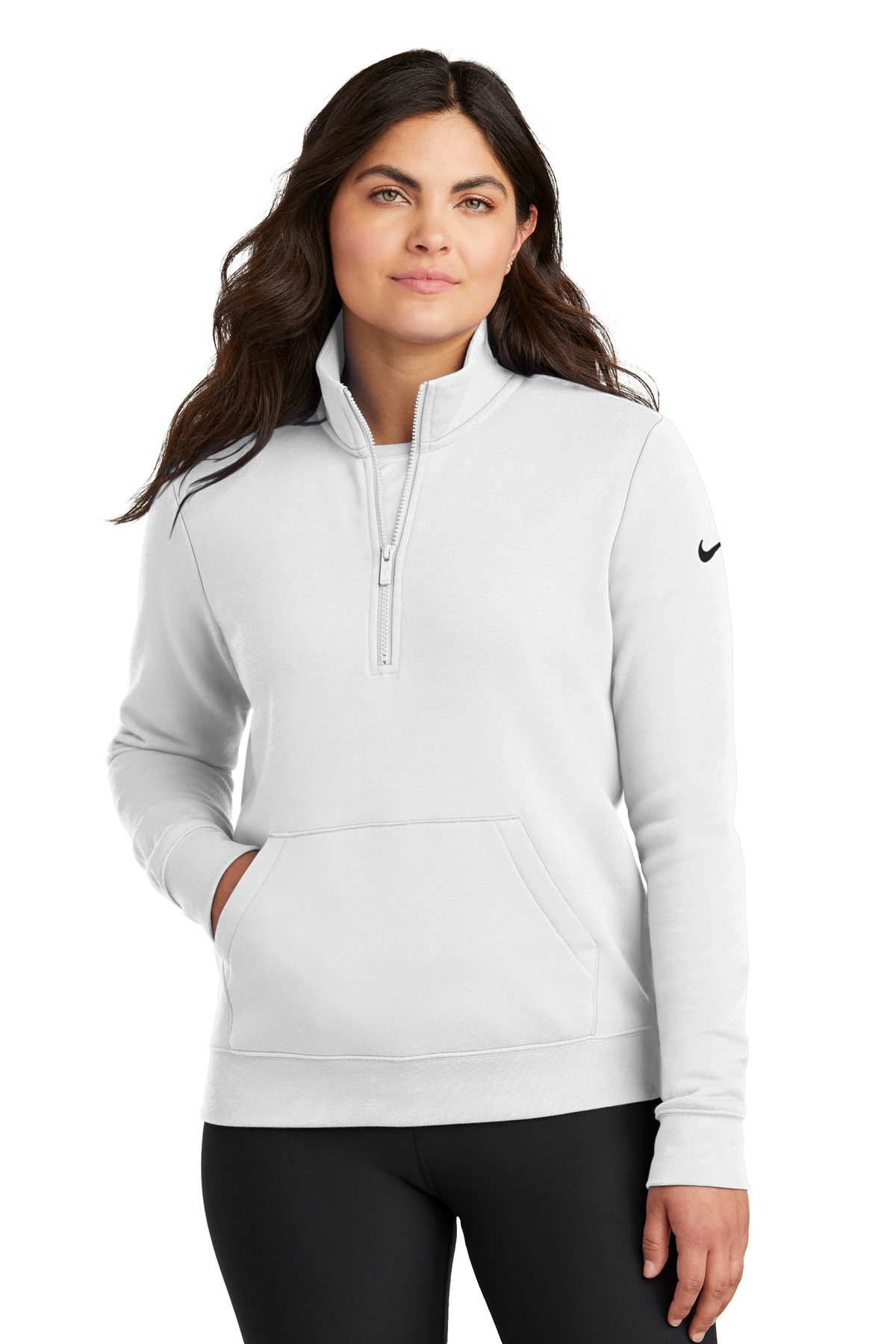 Nike Women's Club Fleece Sleeve Swoosh 1/2-Zip NKDX6720 23