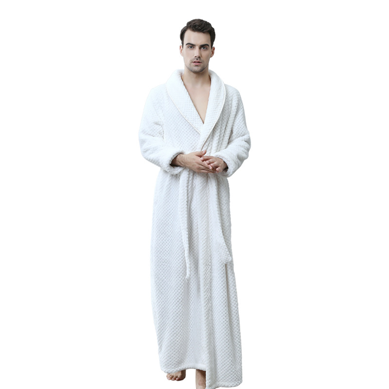 High Quality Breathable Women Men Fannel Warm Plush Robes 3