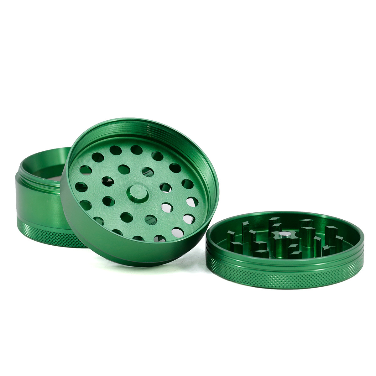 Premium Aluminum Alloy Herb Grinder – 2.45" 4-Piece Metal Design with Pollen Catcher 22