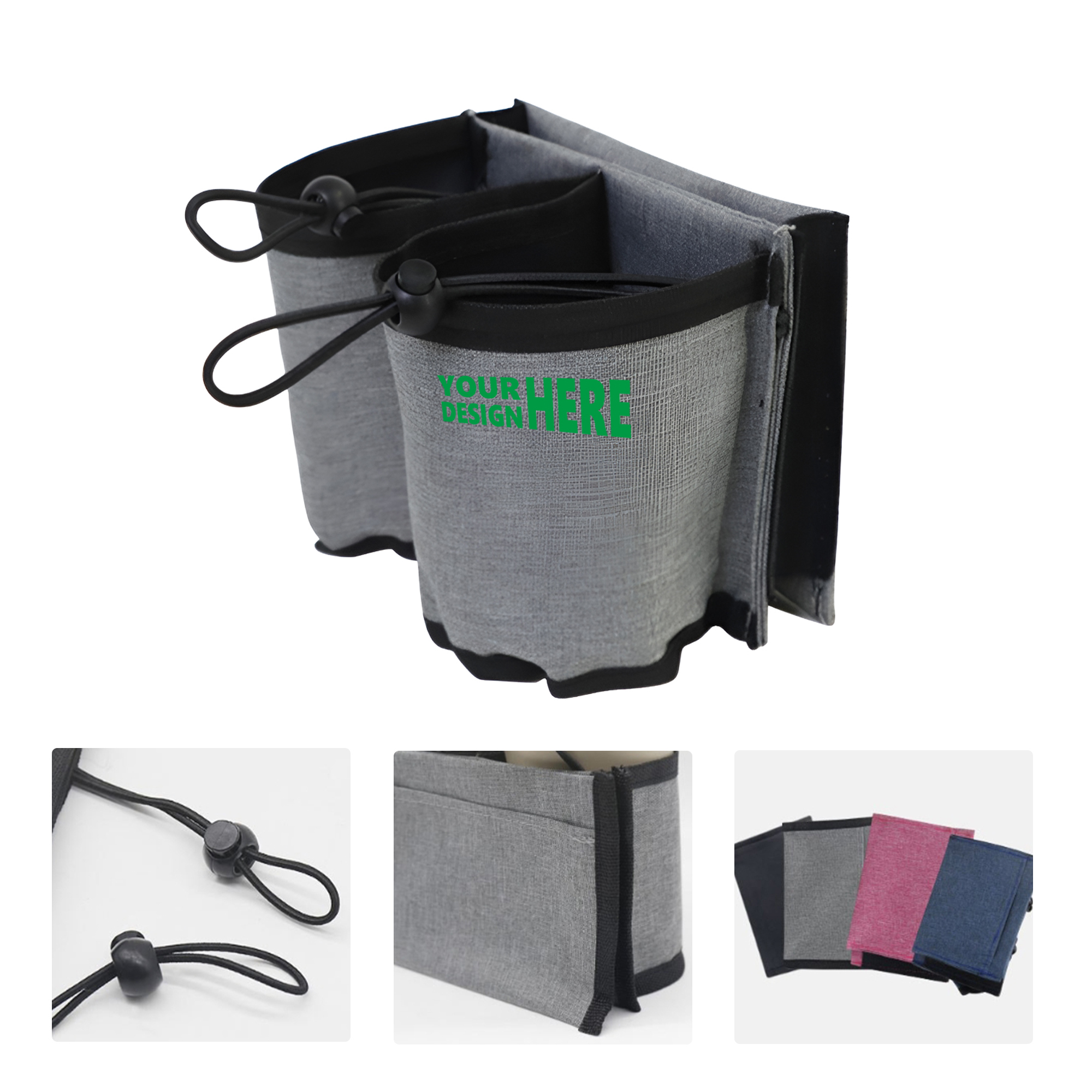 MOQ50 Portable Luggage Cup Holder With Custom Logo 2