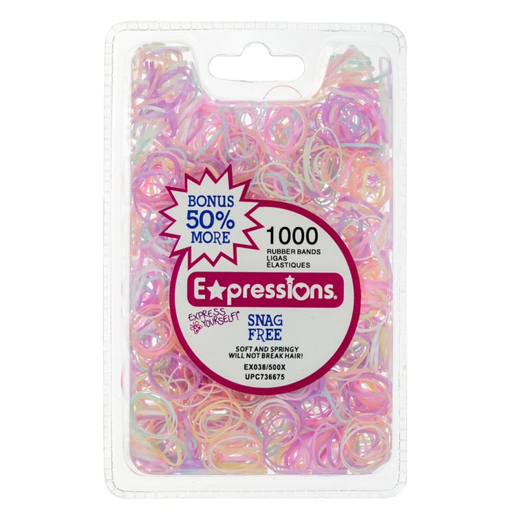 Pastel Rubber Hair Bands - 1000 Pack Snag-Free 2