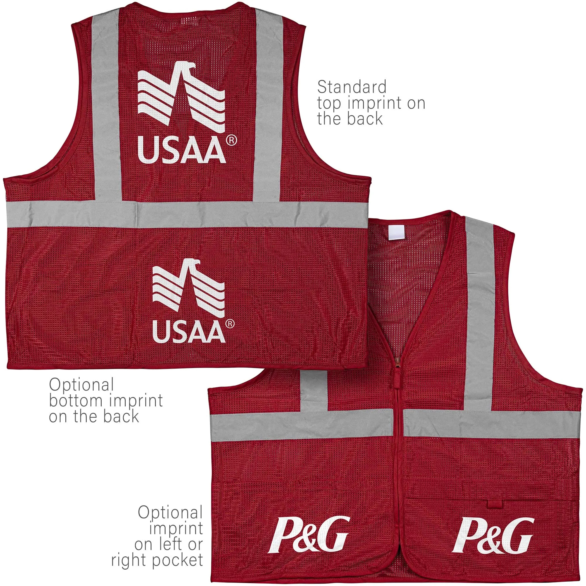 100% Polyester Premium Reflective Safety Vest 16