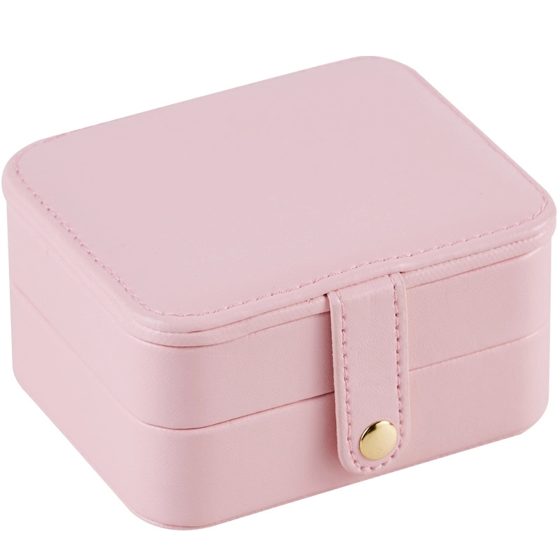 Custom Travel Multi-Layer Jewelry Organizer Box with Mirror 11