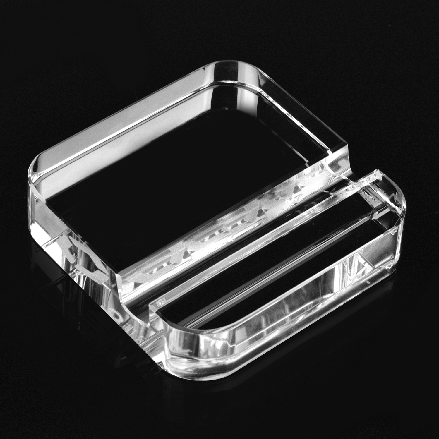 Square Crystal Phone Stand Paperweight 2