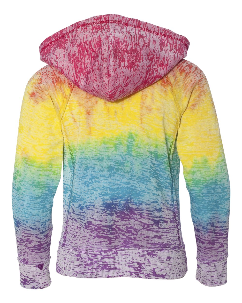 Girls' Courtney Burnout V-Notch Hooded Sweatshirt - W1162Y 3