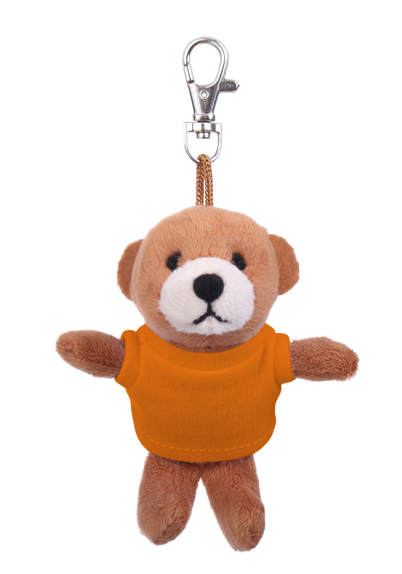Soft Plush Brown Bear Keychain with Tee 3