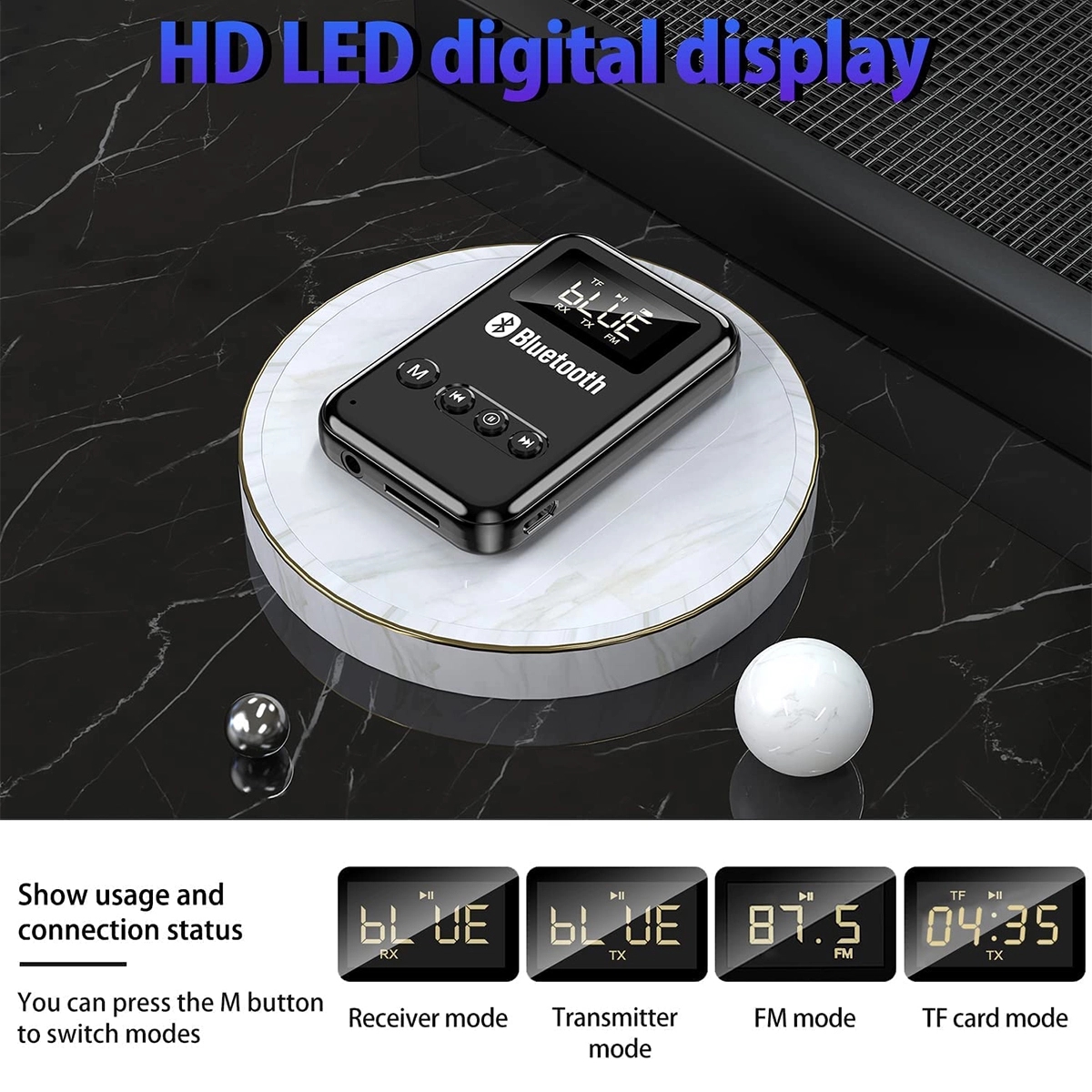 LCD Screen Bluetooth Transmitter Receiver 6