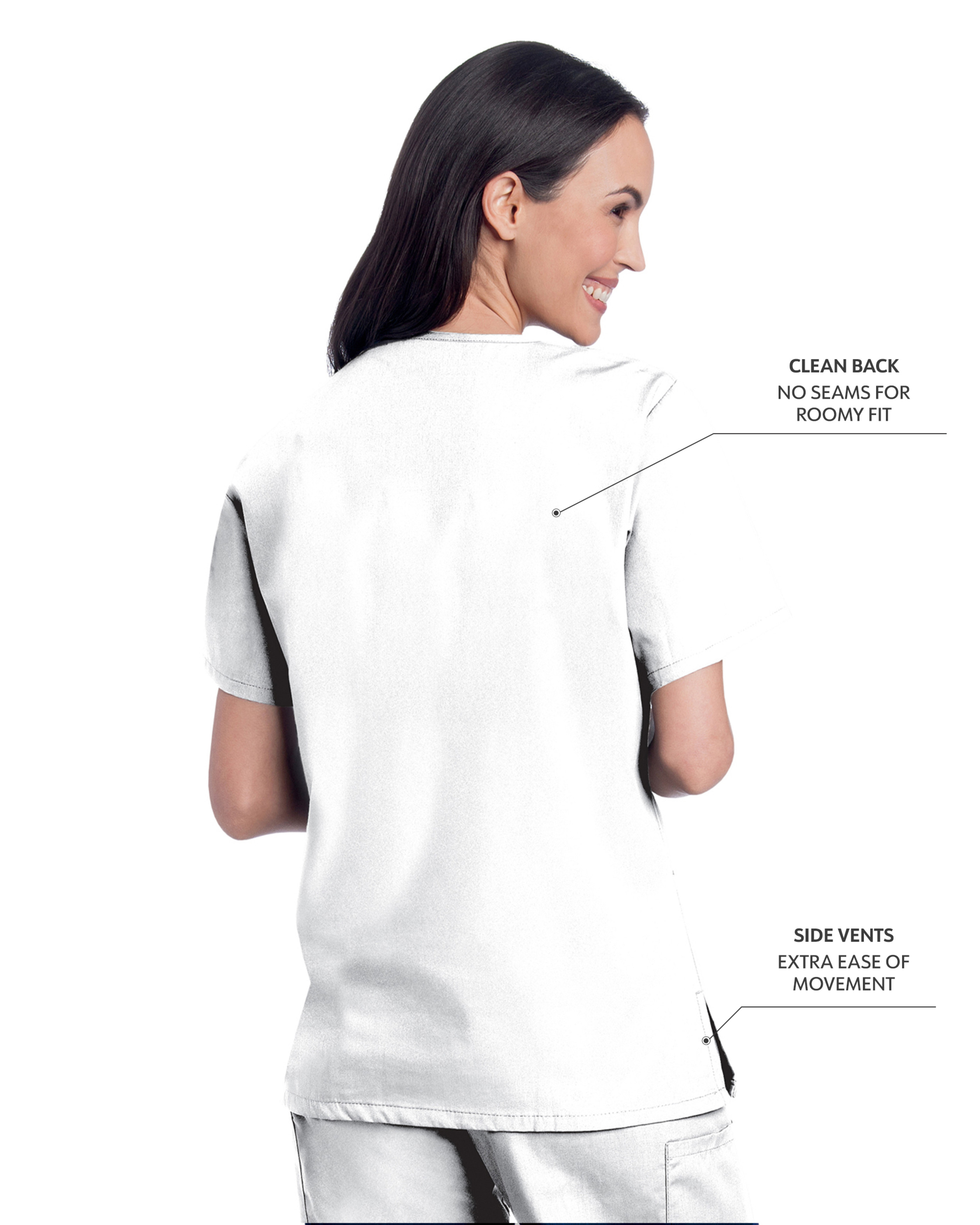Landau - ScrubZone - Women's Three-Pocket Clean Back V-Neck Top 8