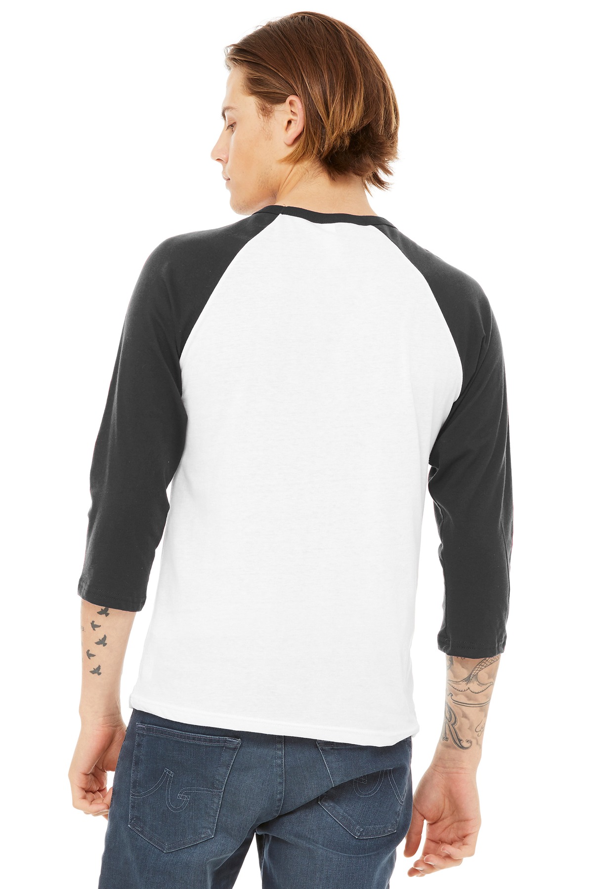 BELLA+CANVAS Unisex 3/4-Sleeve Baseball Tee. BC3200 132