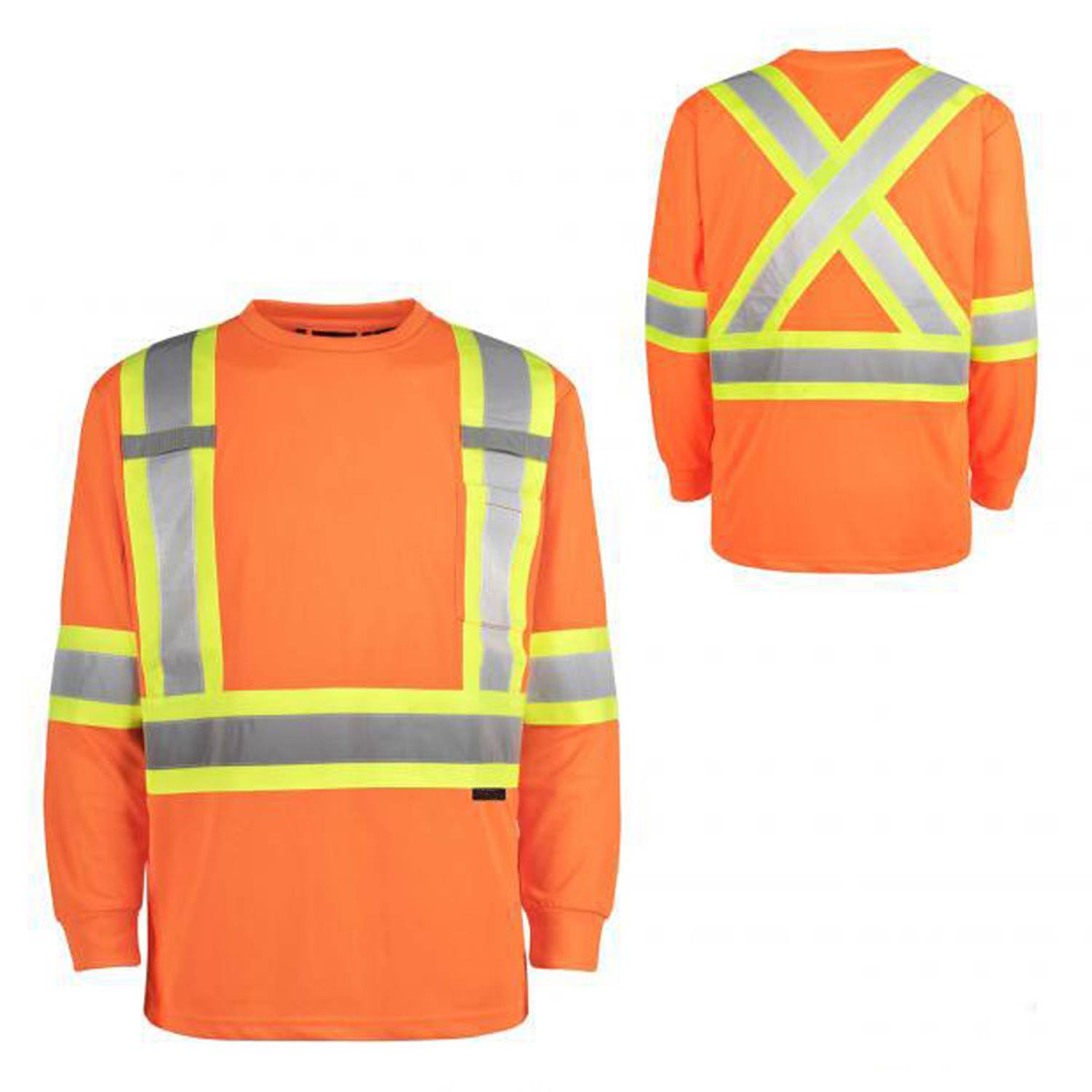 Hi-Vis Reflective Long Sleeve Safety Work Shirt 2
