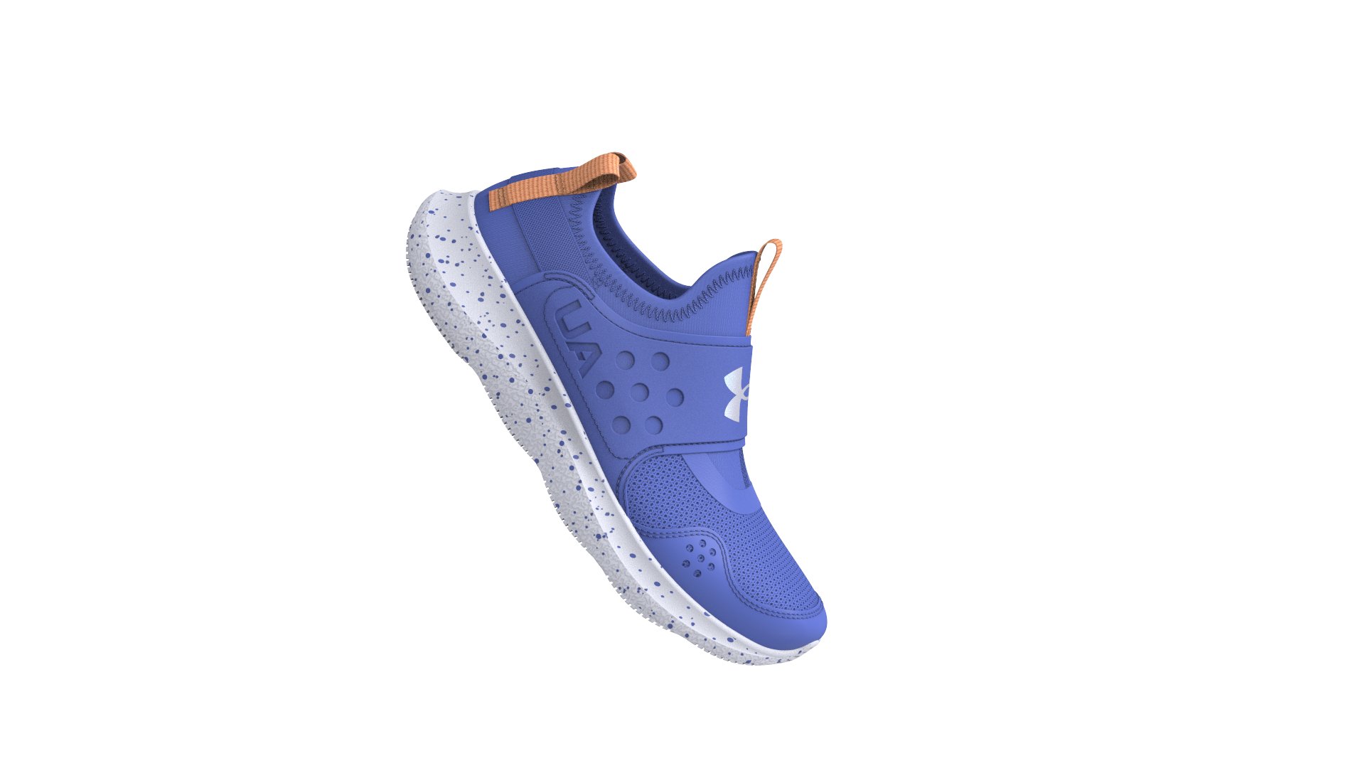 Girls' Pre-School UA Runplay Speckle Running Shoes, custom athletic wear with logo imprint 2