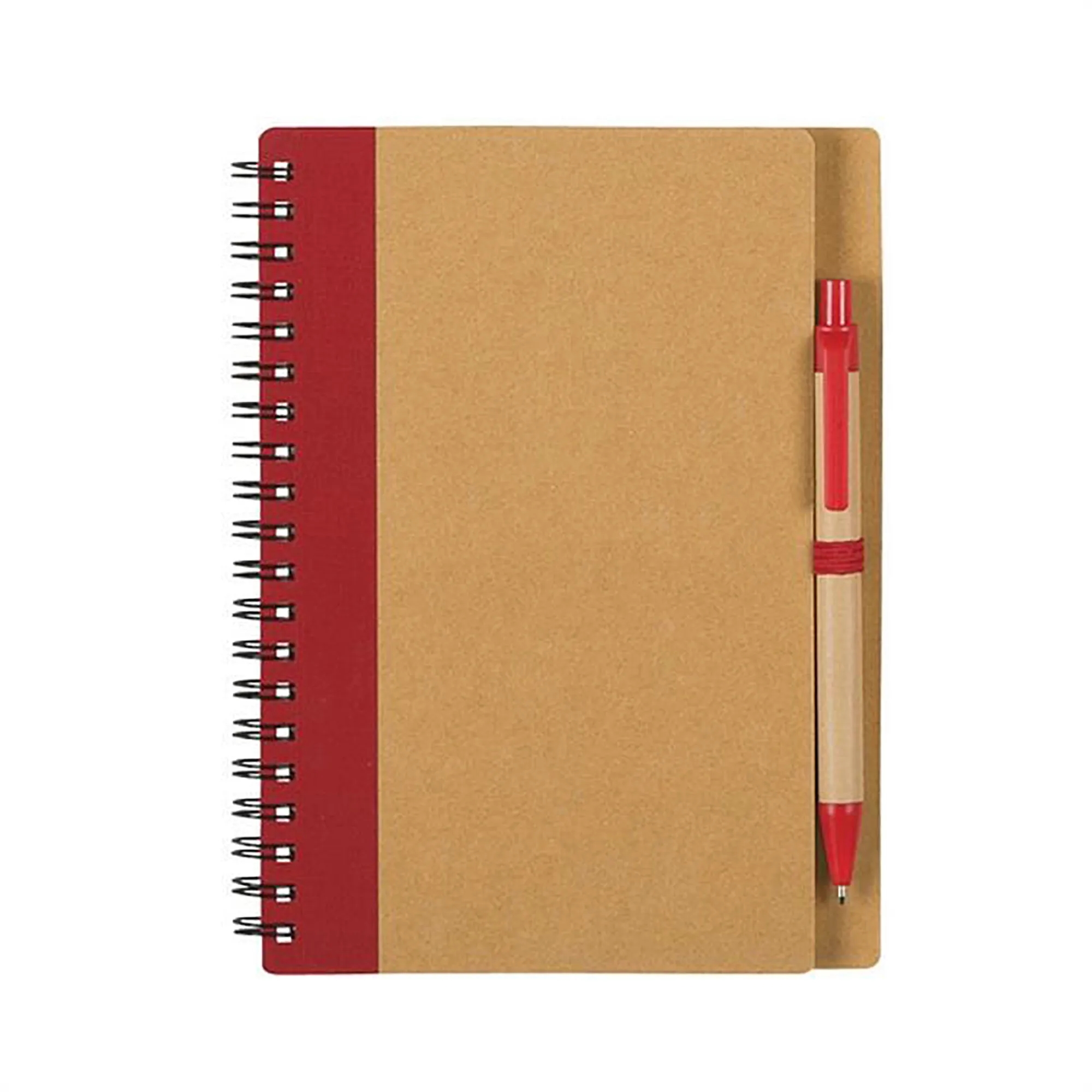 Spiral Bound Notebook with Fabric Cover and Pen 3