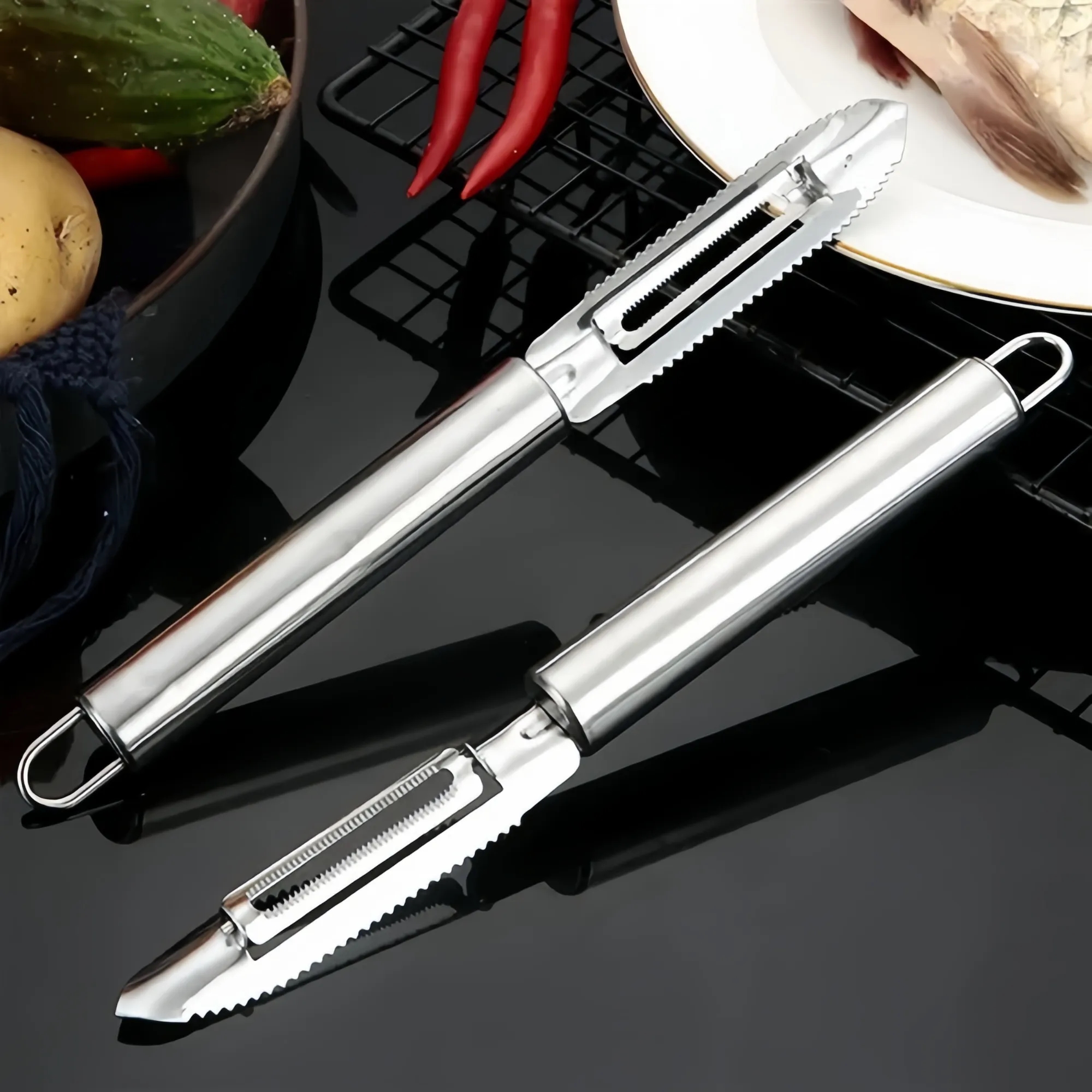 Multi-Function Fish Scaler and Fruit/Vegetable Peeler 2