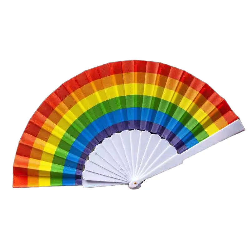 9" Rainbow Folding Fan 2