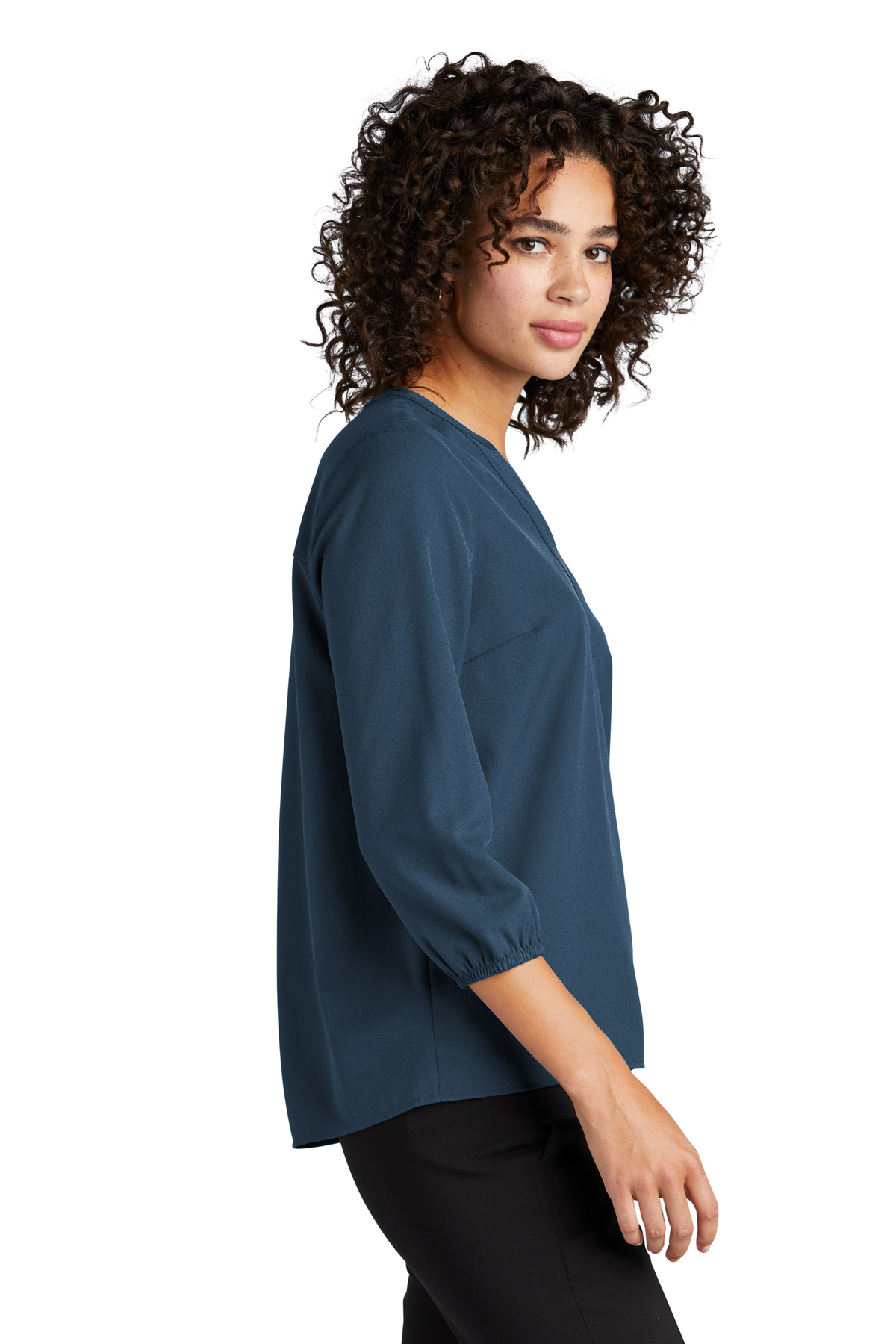 Mercer+Mettle Women's Stretch Crepe 3/4-Sleeve Blouse MM2011 26