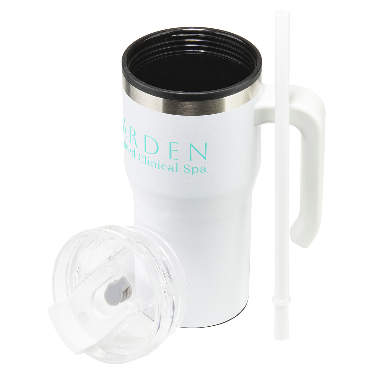 Outback 20 oz Stainless Steel/Polypropylene Mug with Lid and Straw 26