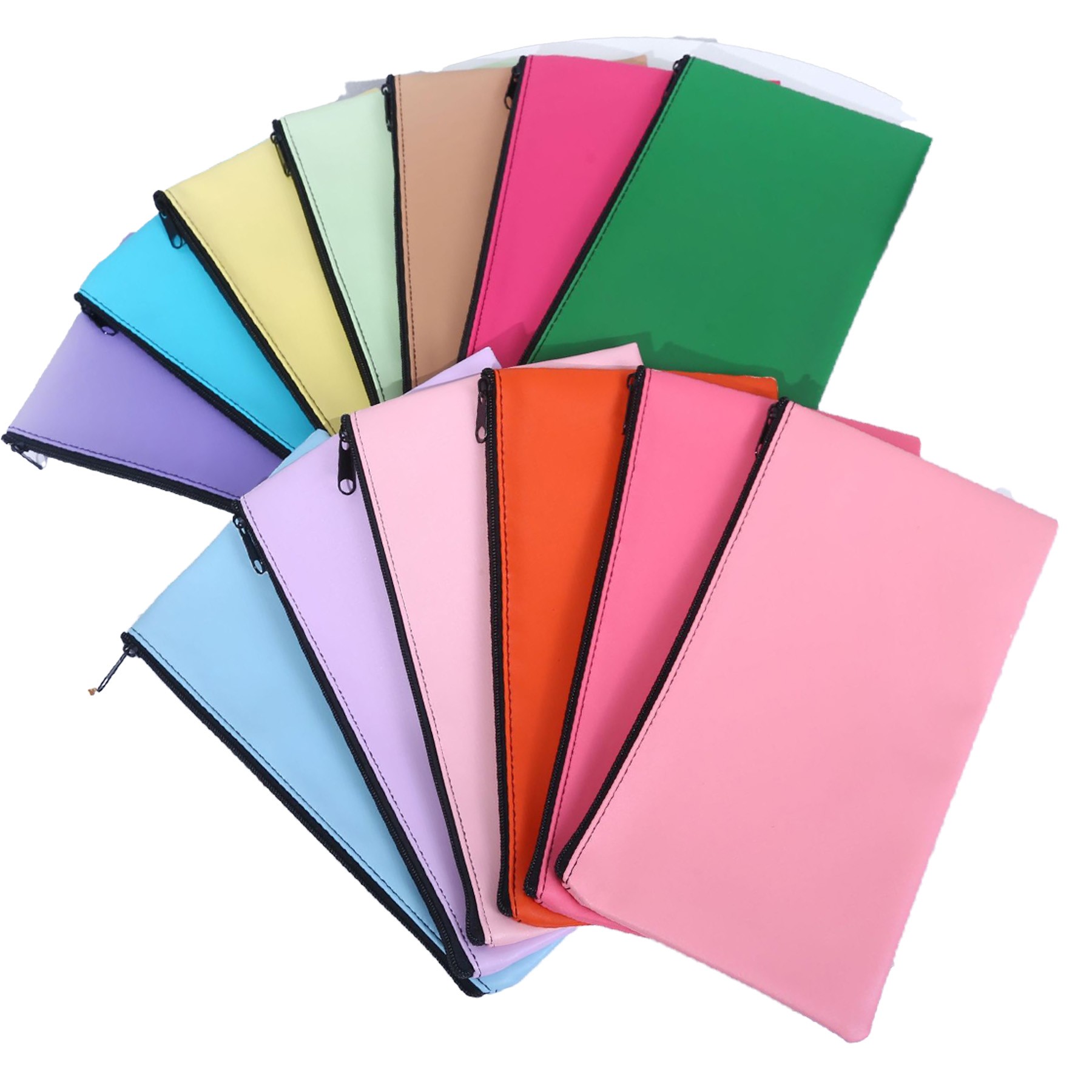 Zipper Pu Leather Bank Deposit Bag 5