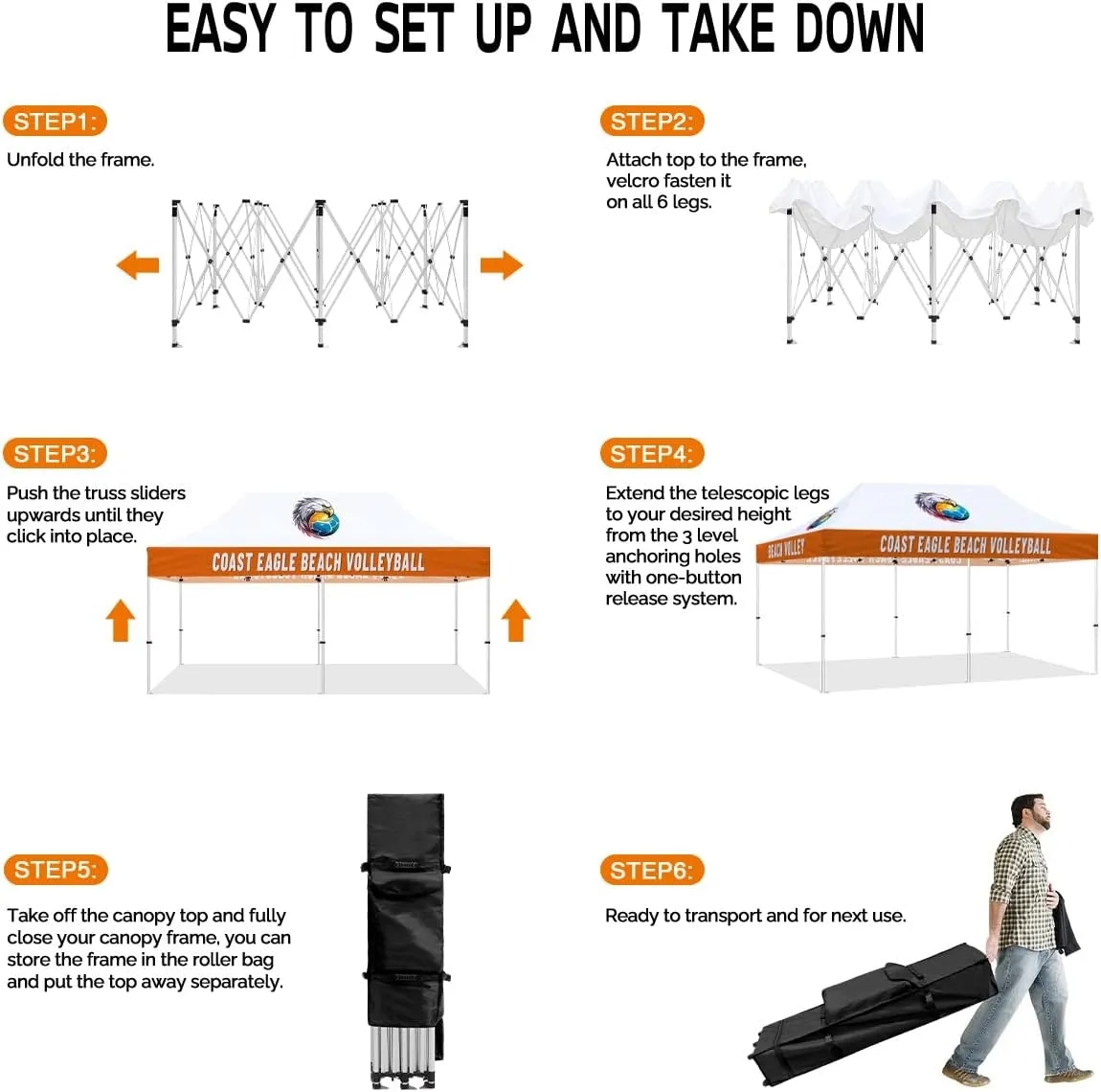 10'x20' Custom Tent Packages with Sublimation 2