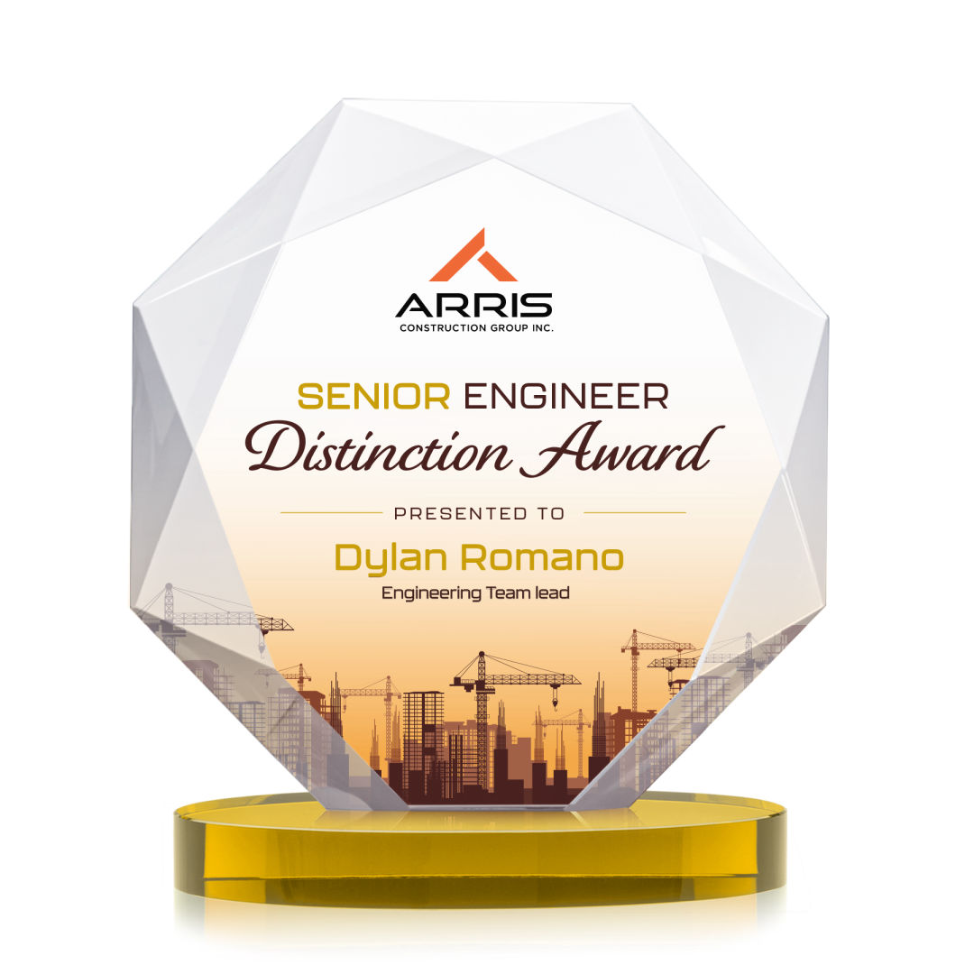Kitchener VividPrint™ Award on Alberton Base - Gold 3