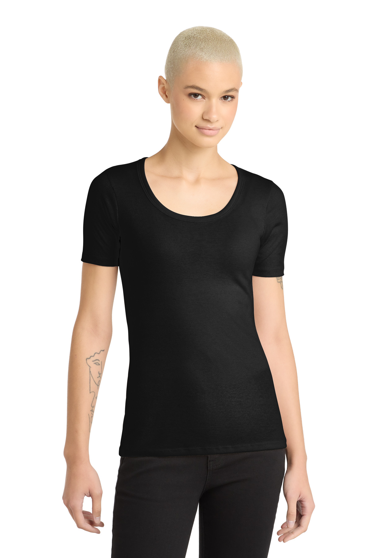 District Women's V.I.T. Rib Scoop Neck Tee DT6020 32