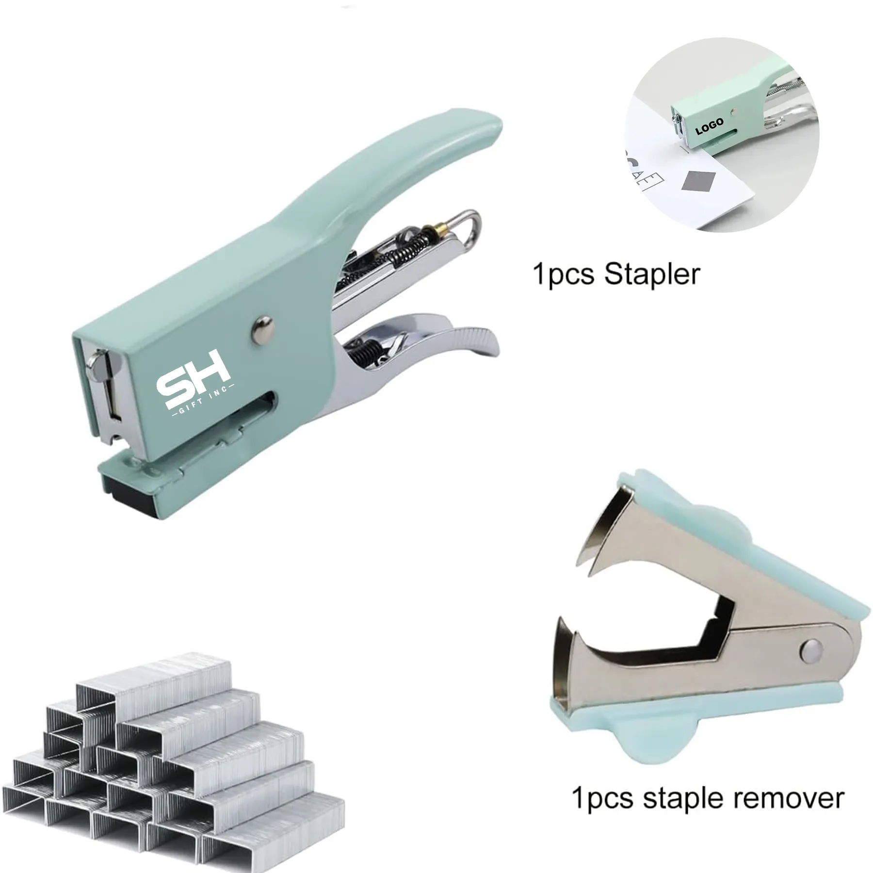 Small Macaron Desktop Metal Stapler 7