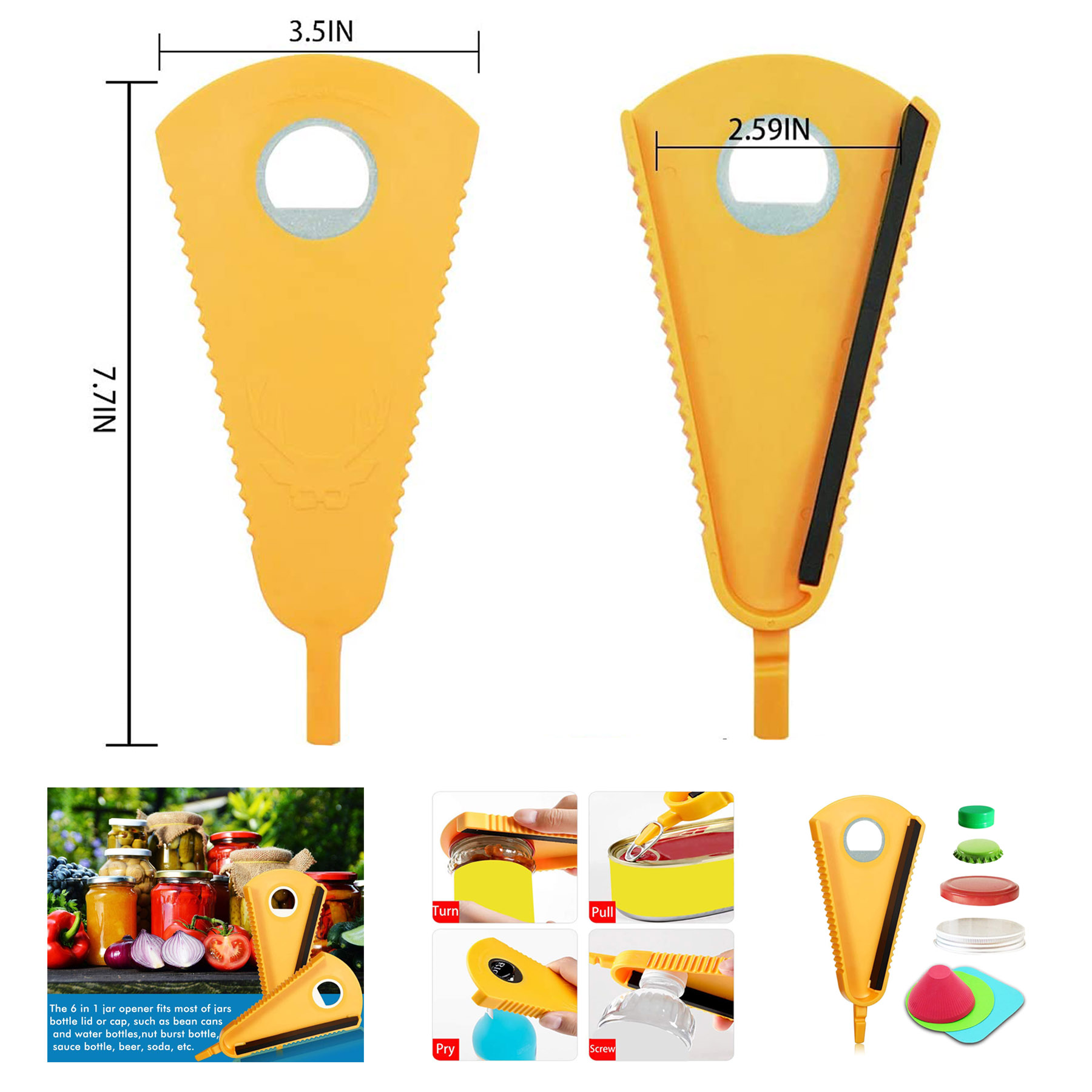 Multi-function Screw Cap, Bottle Opener, Kitchen Gadget 2
