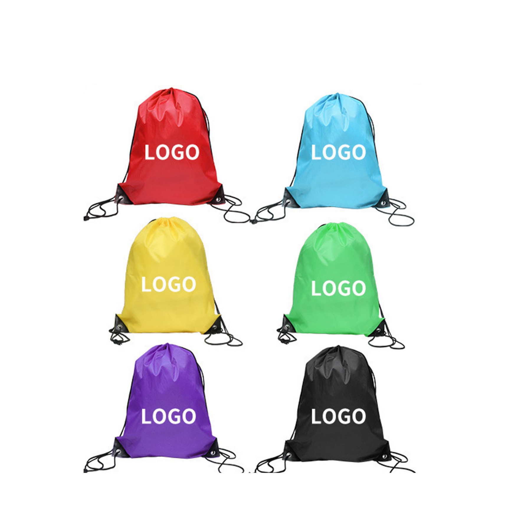 210D Polyester Backpack Drawstring Bag 2